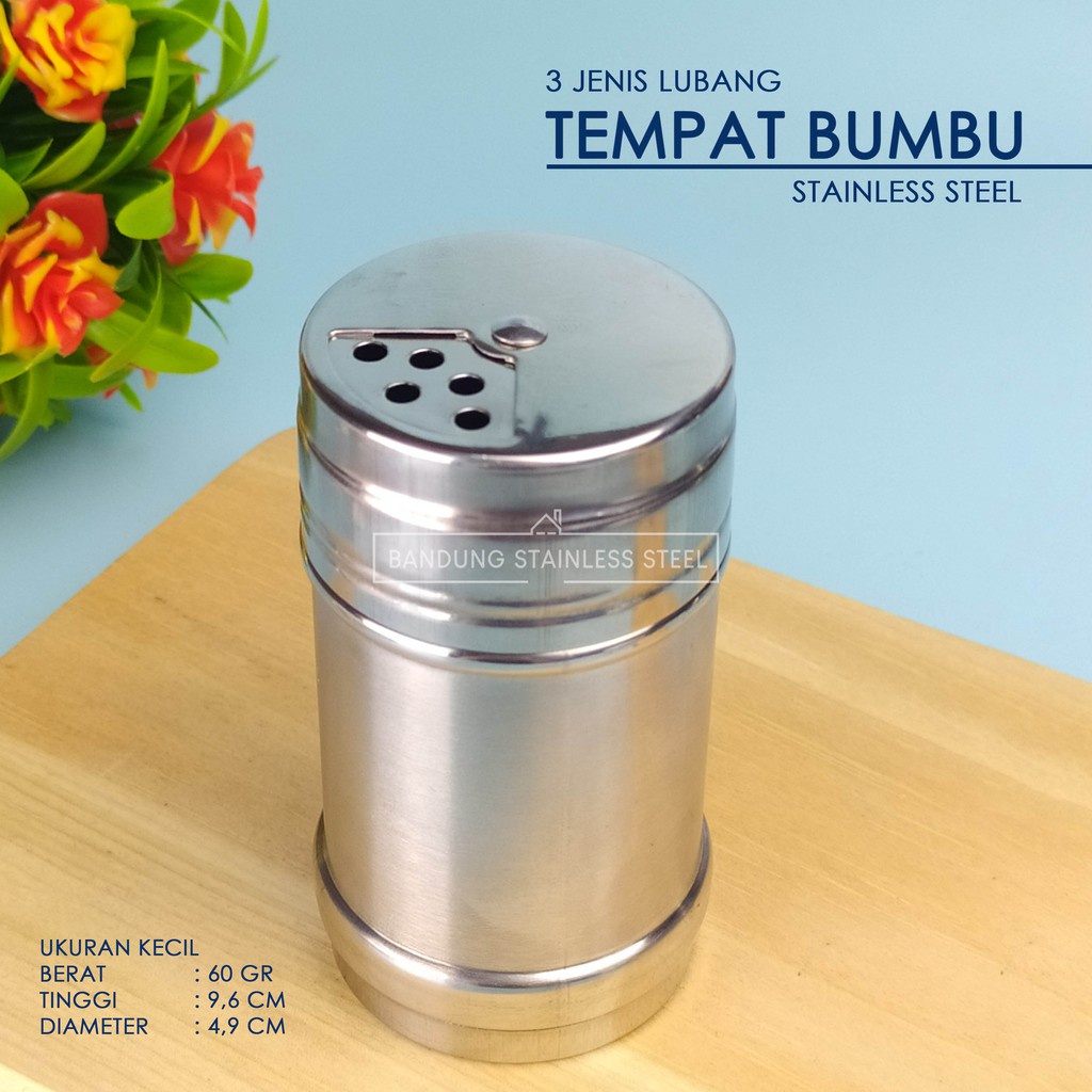 Pepper Shaker Tempat Bumbu Lada garam Tusuk Gigi Stainless Multifungsi Besar Kecil Jumbo Panjang