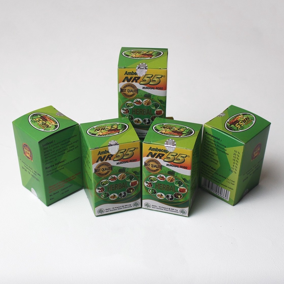 PAKET 3 BOTOL AMBECAP NR55 OBAT HERBAL NR 55 ORIGINAL ISI 30 KAPSUL PAKET BUNDLE