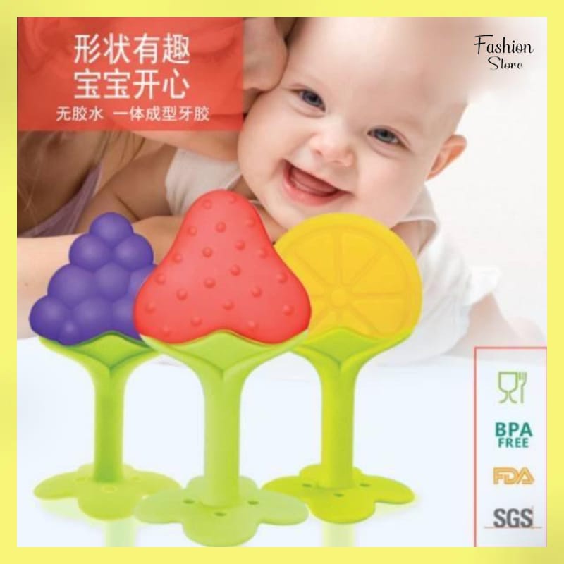 FS  Teether Bahan Silikon / Baby Fruit Teether Gigitan / Teether Gigitan Bentuk Buah Bahan BPA FREE Gigitan bayi