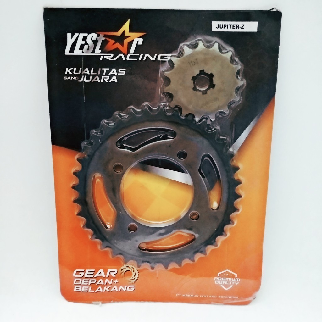 Jupiter-Z (36T-15T) / Gear Set Depan &amp; Belakang Sepuh / YESTAR