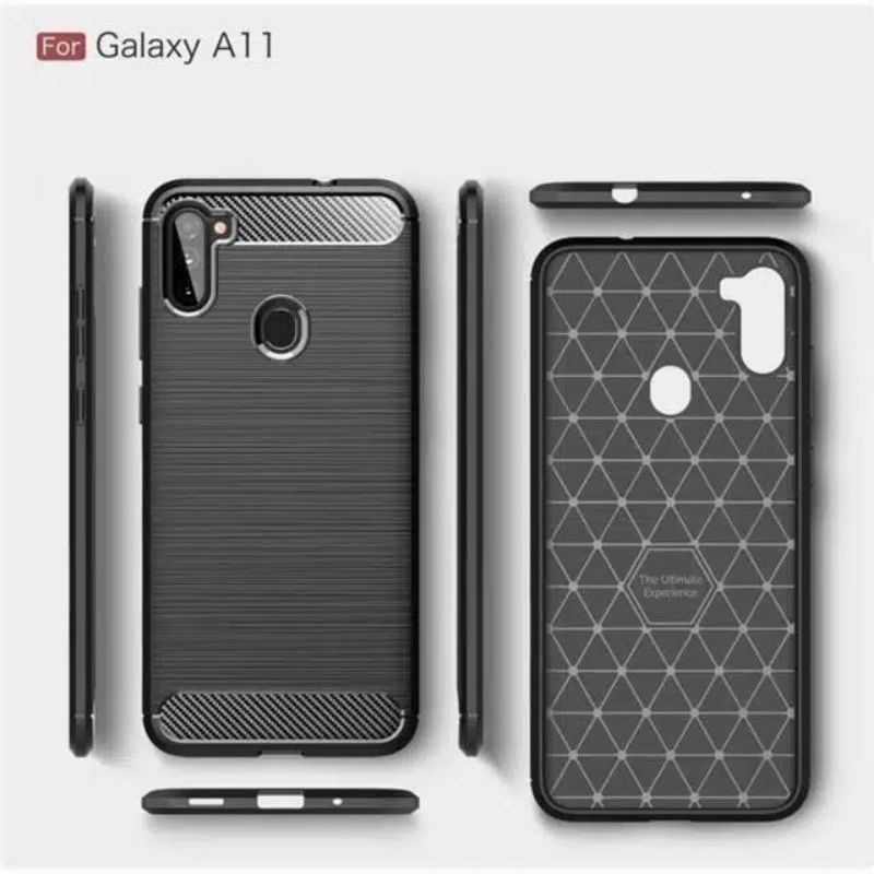 Case Samsung A11 Fiber Carbon Ultimatte Premium Quality