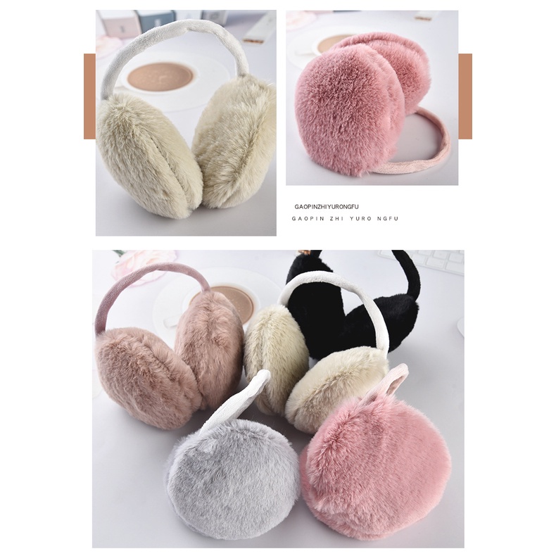 EMB unisex earmuff dewasa penutup pelindung penghangat telinga bulu halus