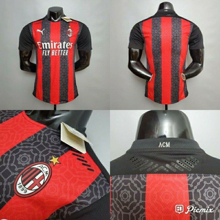 (PLAYER ISSUE) JERSEY BOLA AC MILAN HOME NEW 2020-2021 IMPORT