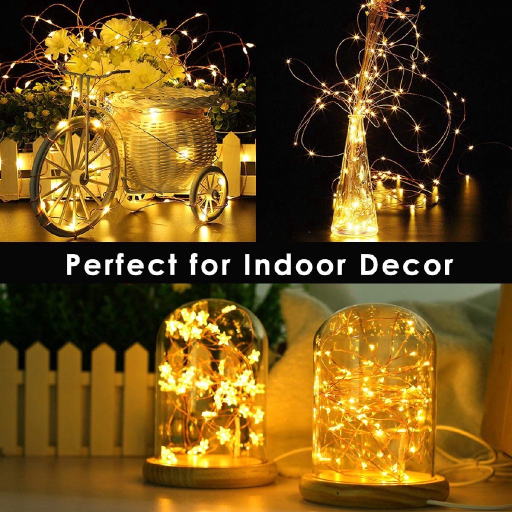 LED String light/10M 5M 3M 2M/Silver Wire Fairy lights/Home Christmas Wedding Party Decor/By Battery