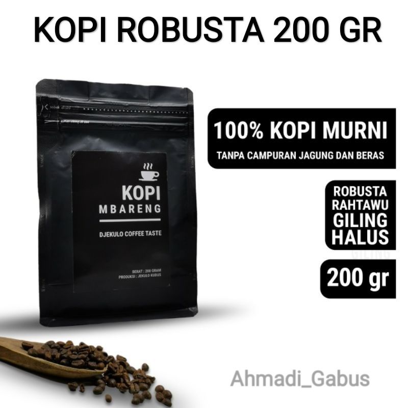 

Kopi Robusta Kopi Mbareng Kopi Hitam Kopi Bubuk Kopi Muria 200 gram