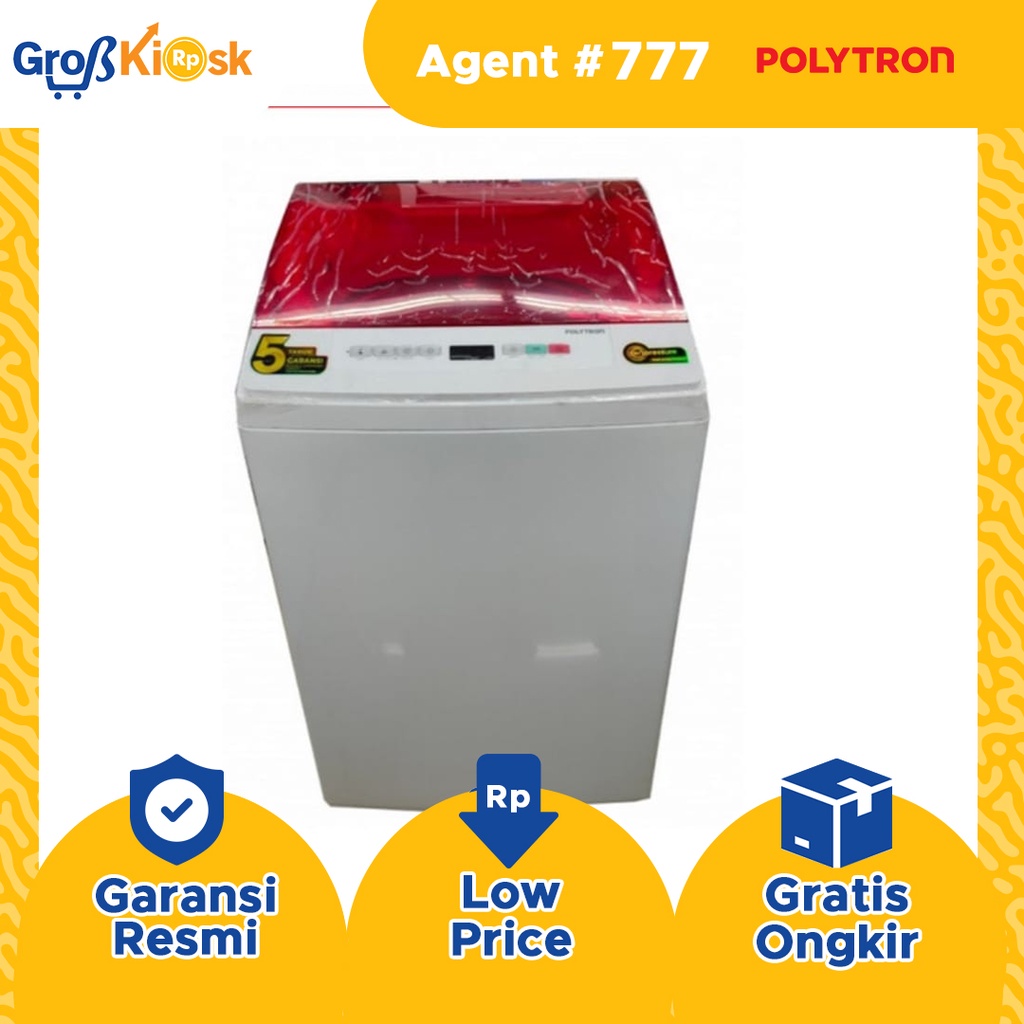 MESIN CUCI 1 TABUNG POLYTRON PAW 8527 TOP LOAD POLYTRON PAW-8527