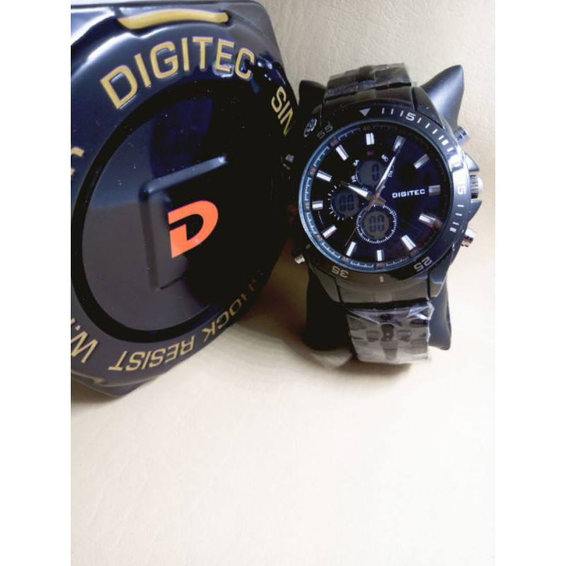 Jam Tangan Pria Digitec Original Rantai Tahan Air