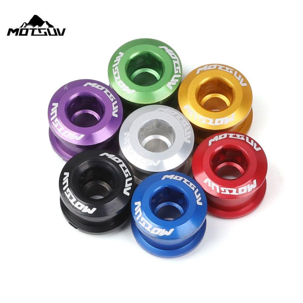 Top 5Pcs Sekrup Chainwheel 5Pcs 7075 4.9mm/6.4mm MTB Sepeda Alloy Disc Screw