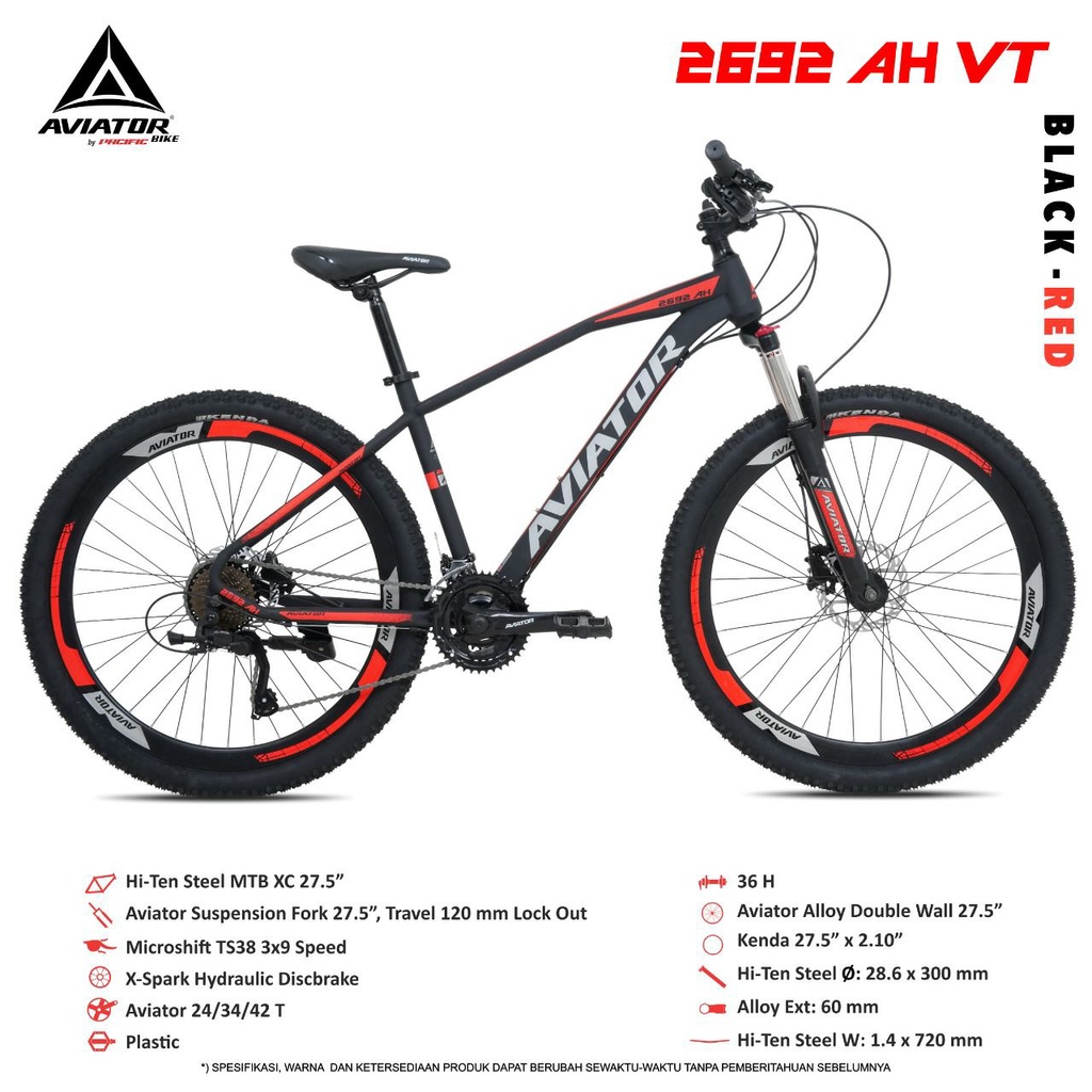 Sepeda Gunung Mtb Aviator 26 Dan 27,5 Inch Sepedah Dewasa Murah