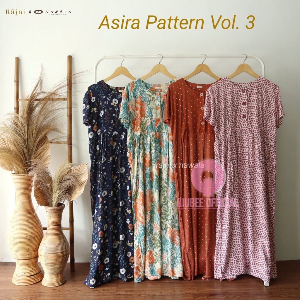 Daster Rayon Premium - Daster Kancing Busui - Home Dress Asira Motif by Rajni