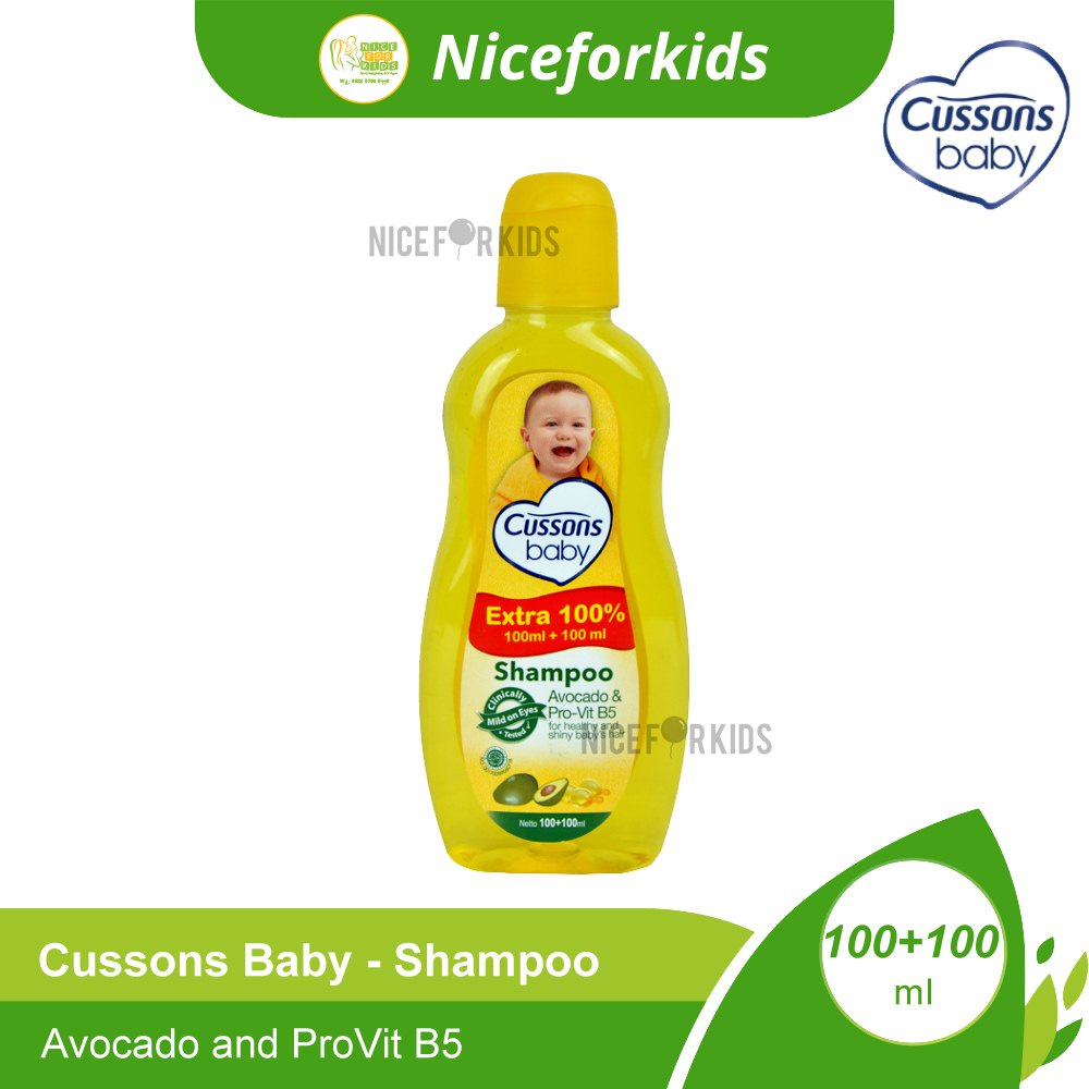 Cussons Baby Shampoo Avocado 100+100ml / Shampo Bayi 100+100ml