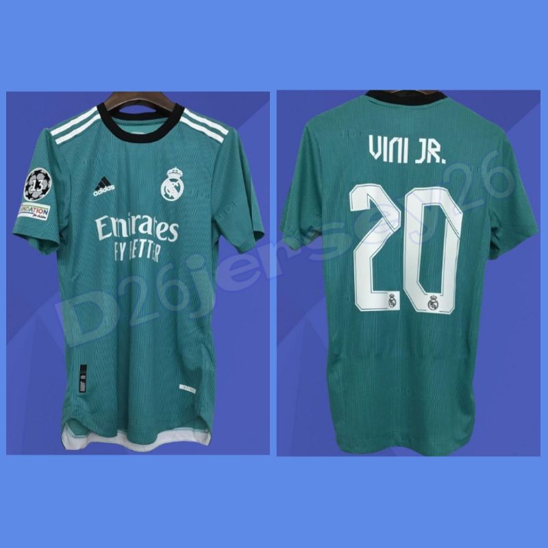 Jersey Real Madrid 3rd Third Player Issue Heat Rdy Climachilll 2021 / 2022 + Cetak nama nameset + Pa