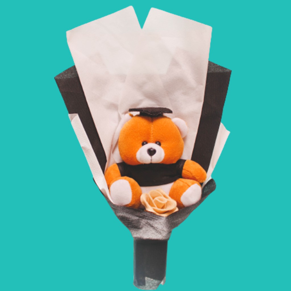 Bucket Boneka Wisuda Coklat