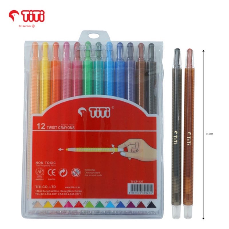 

Titi Crayon Putar 12 Warna - Twist Crayon TWCR-12s