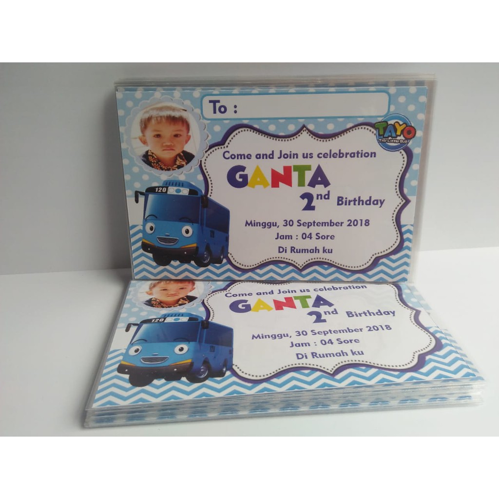 undangan ultah anak full Desain