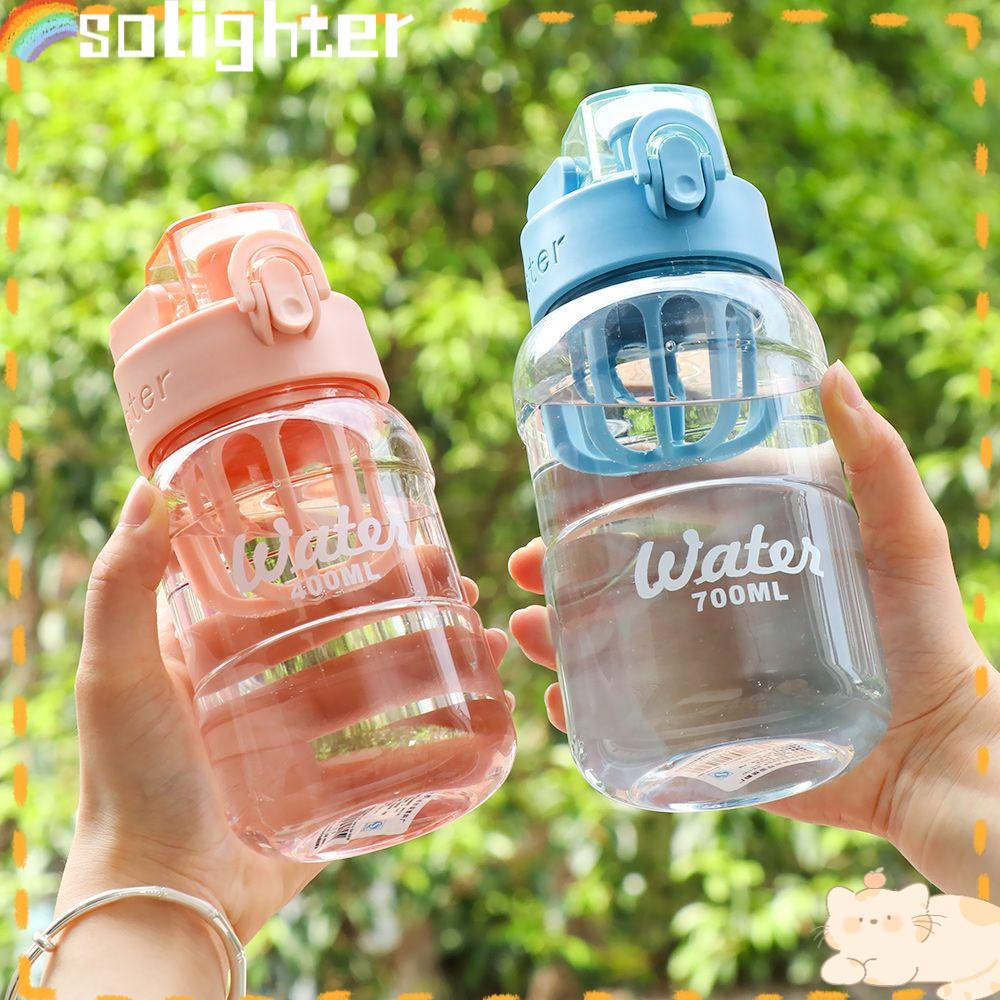 Solighter Botol Minum Plastik Bening Portable Untuk Olahraga / Travel