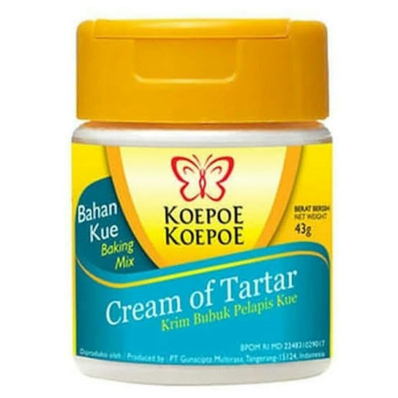 

Cream of Tartar Koepoe-koepoe 43g