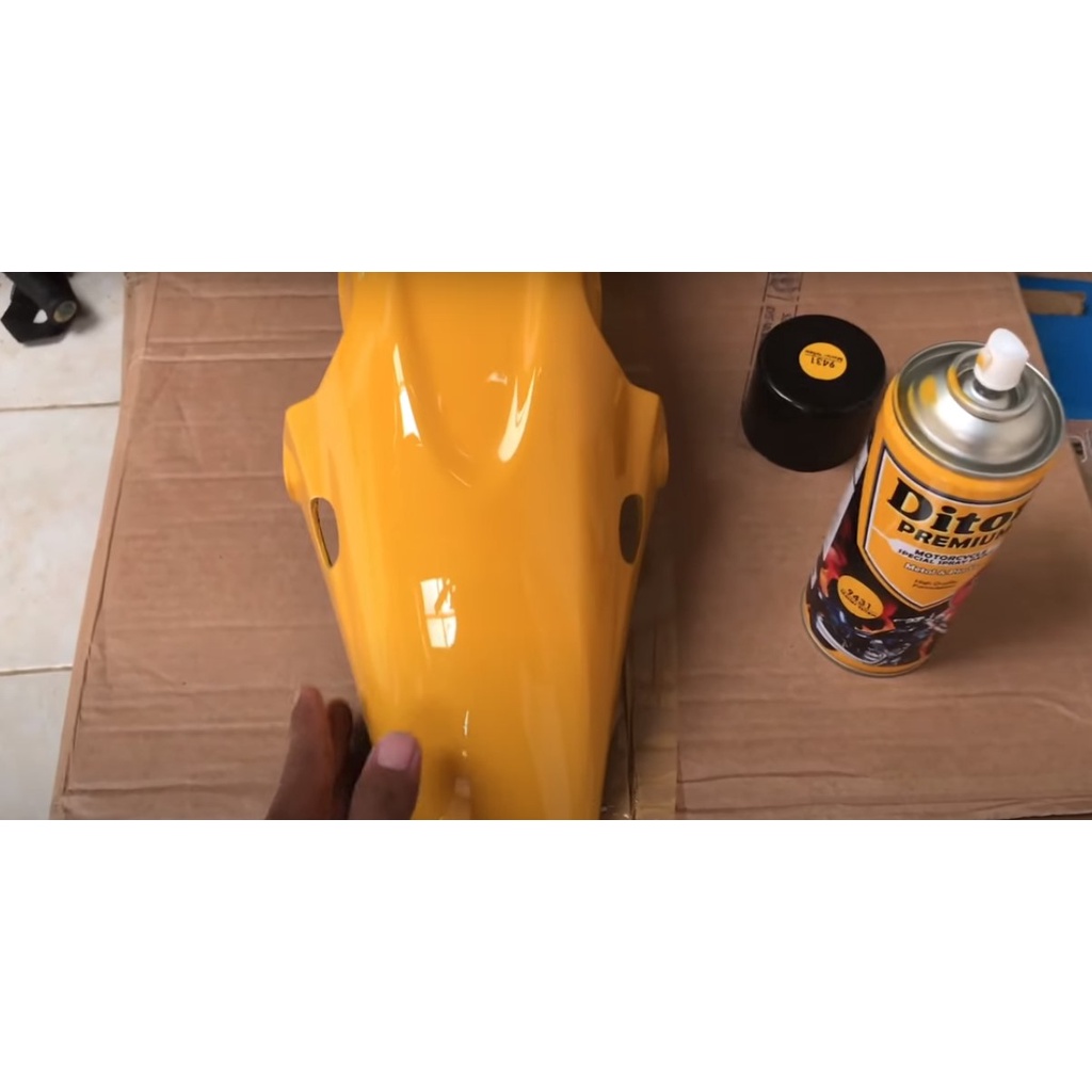 Pilox Diton Premium Master Yellow 9431 400ml Warna Kuning Oren Solid Pylox Sepeda Motor Mobil Mesin