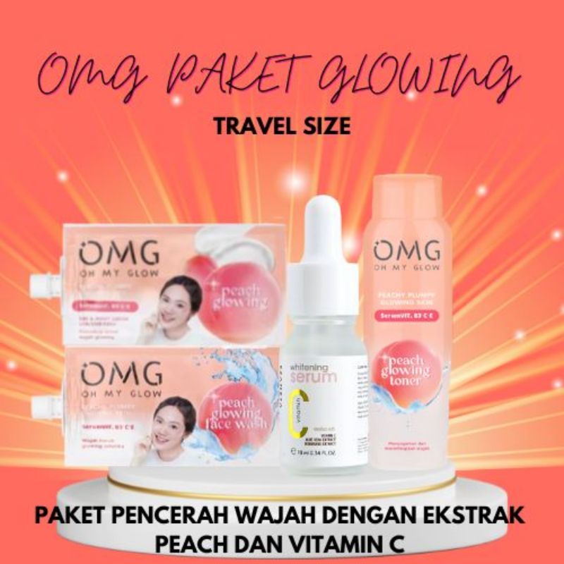 PAKET OMG TRAVELLING SKINCARE : FACE WASH,SERUM EZANETA,CREAM,FACE TONER