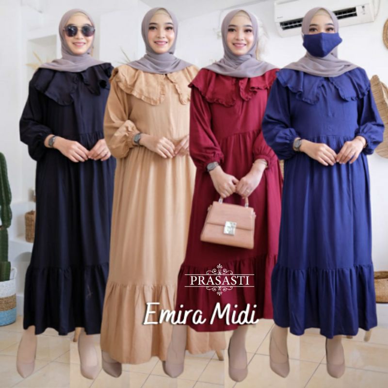 gamis midi dress muslim ELMIRA MIDI