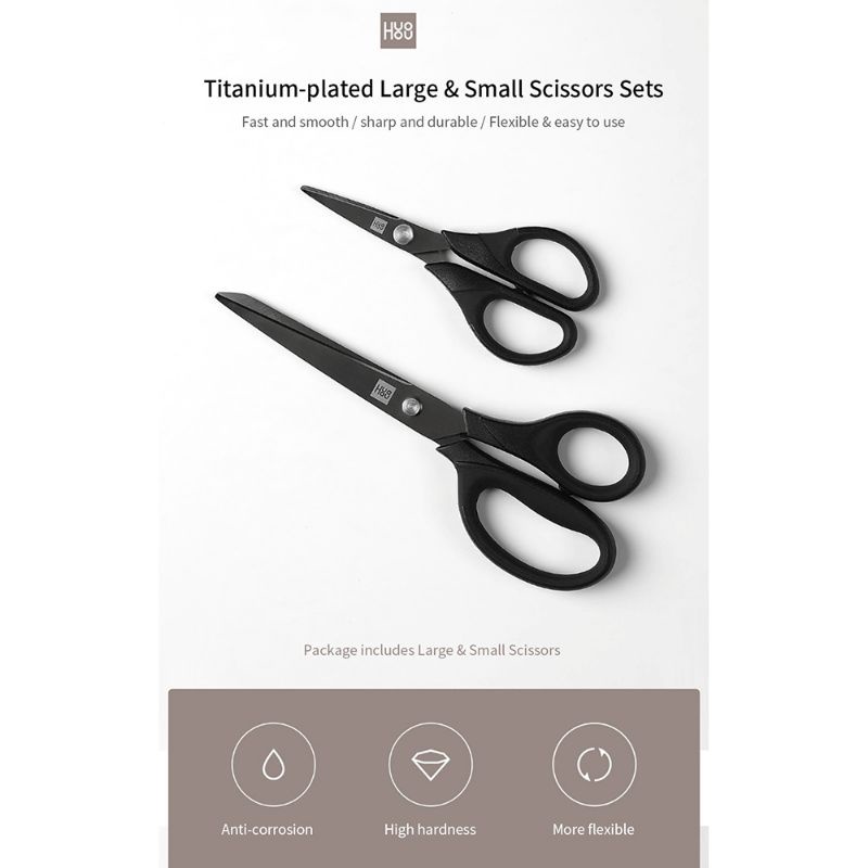 

Huohou Gunting Titanium Plated Scissors Set 2 PCS