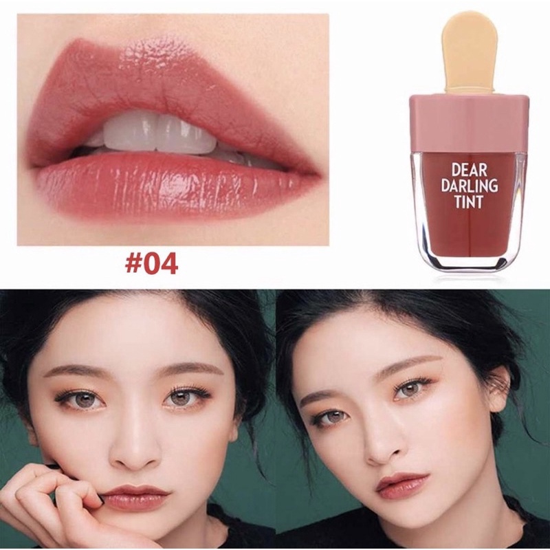 HOPE STORE - Liptint Dear Darling Lip Tint - Dear Darling Water Gel Tint Ice Cream LIPTINT MATTE LIP TINT (1 Pcs)
