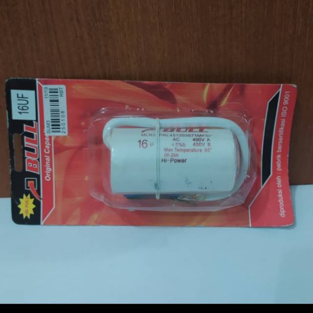 Kapasitor Bulat 16mf Capasitor BULL