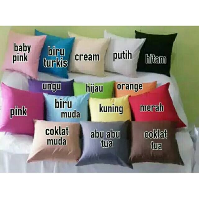 Sarung Bantal Kursi 40x40 Sarung Bantal Sofa Polos
