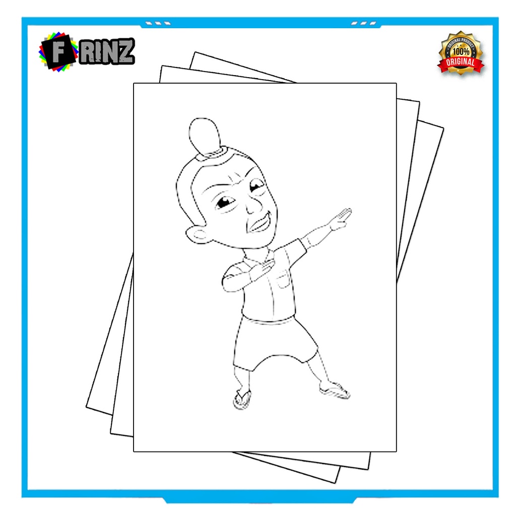Gambar Sketsa Mewarnai ~ 07 . Upin Ipin Part 1 / Seketsa Lukis / Drawing Sketch / Menggambar-14