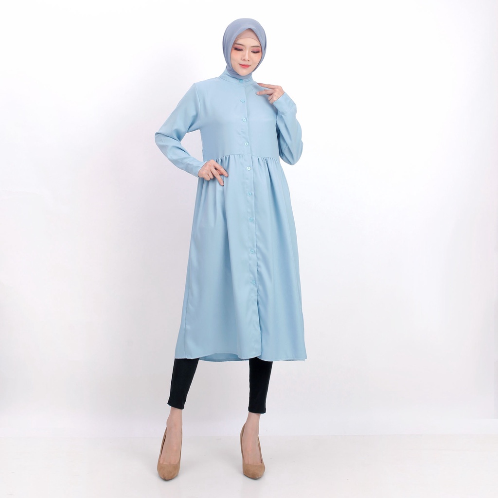 LONG TUNIK KEMEJA POLOS WANITA BUSUI 801