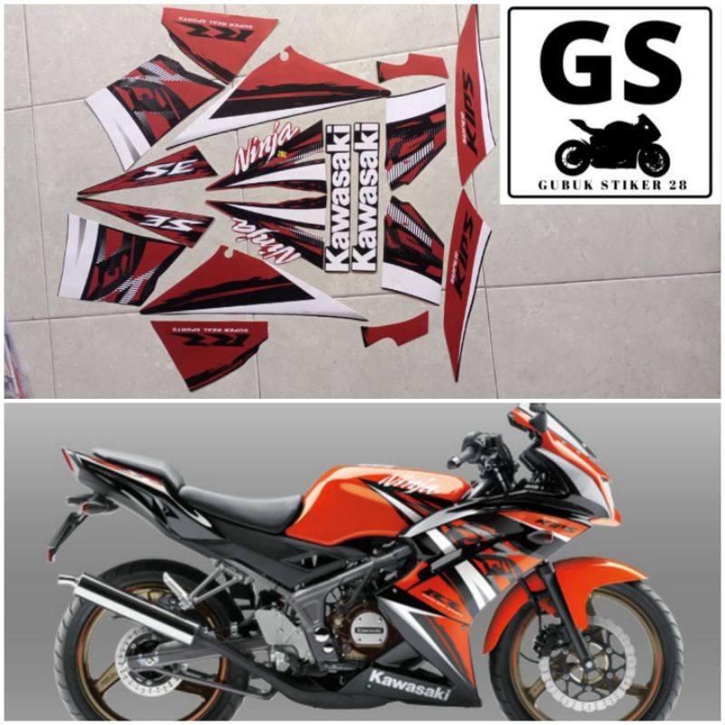 STRIPING STIKER LIS BODY MOTOR KAWASAKI NINJA R 2015 MERAH
