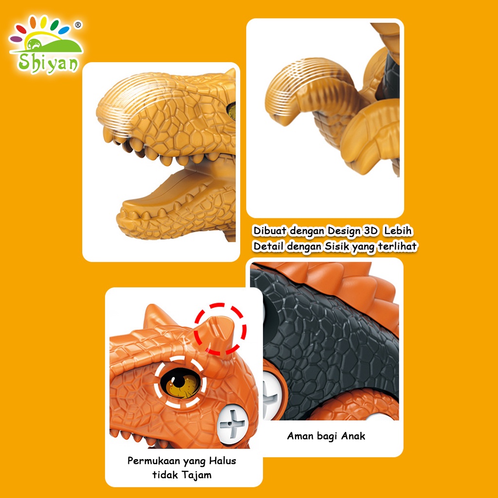 Mainan Edukasi Anak Rakit DIY Dino Dinosaurus Disassembly Assembly