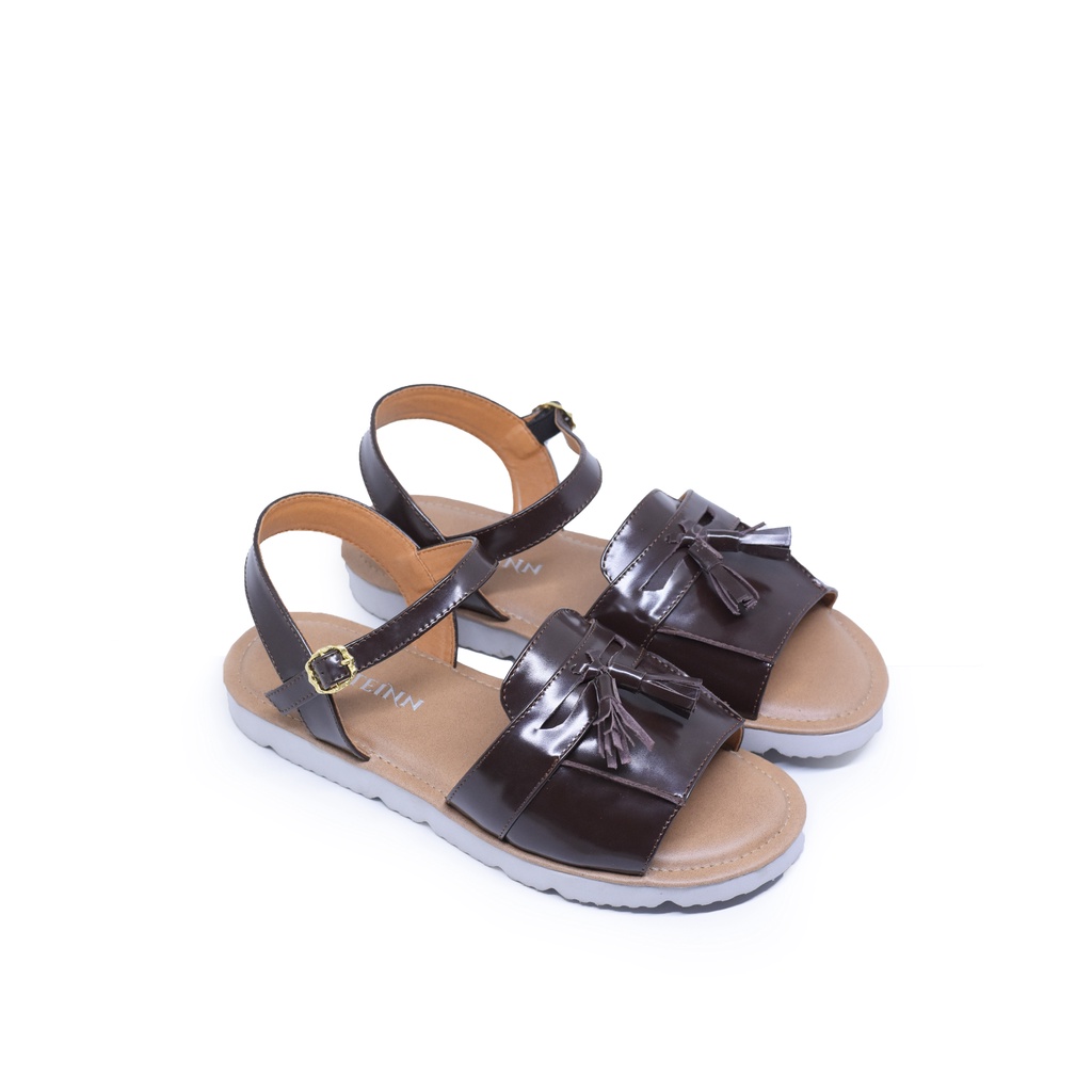 Bensteinn Sepatu Sandals Wanita Kulit The Tasseru Dark Brown 2.0