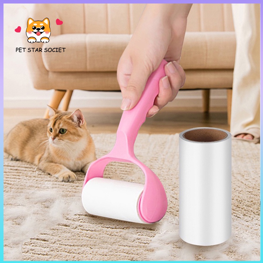 Lint Roller Bulu Kucing Pakaian Baju Anjing Besar Refill Rol Roll Halus Debu Hewan Pembersih Sikat