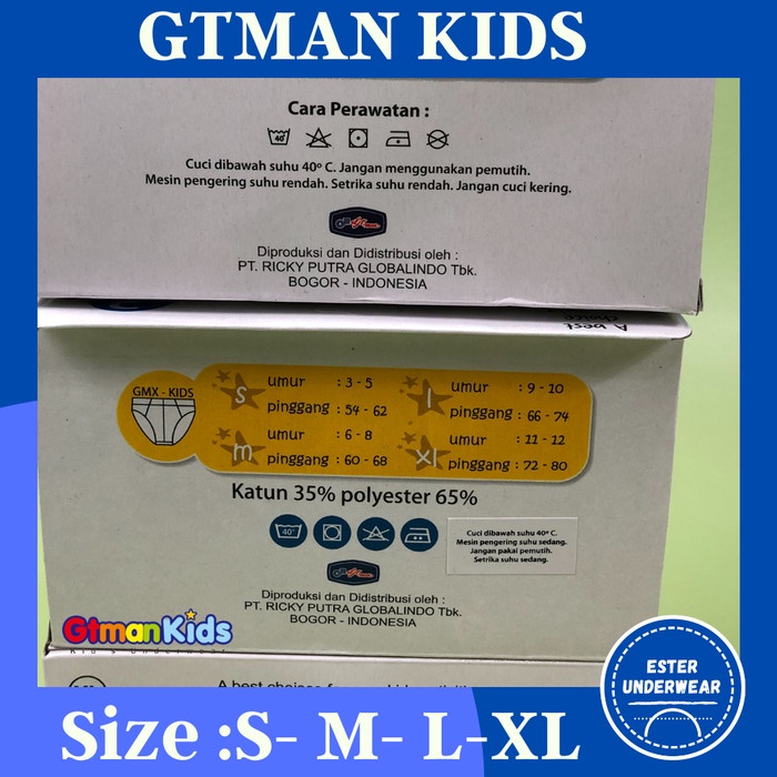Celana Dalam Anak Laki-laki  GTman GMX-Kids ISI 3Pcs/Pack