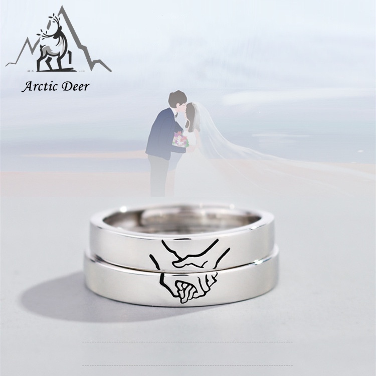 Cincin couple-You and Me  cincin pasangan cincin titanium Original Arctic Deer