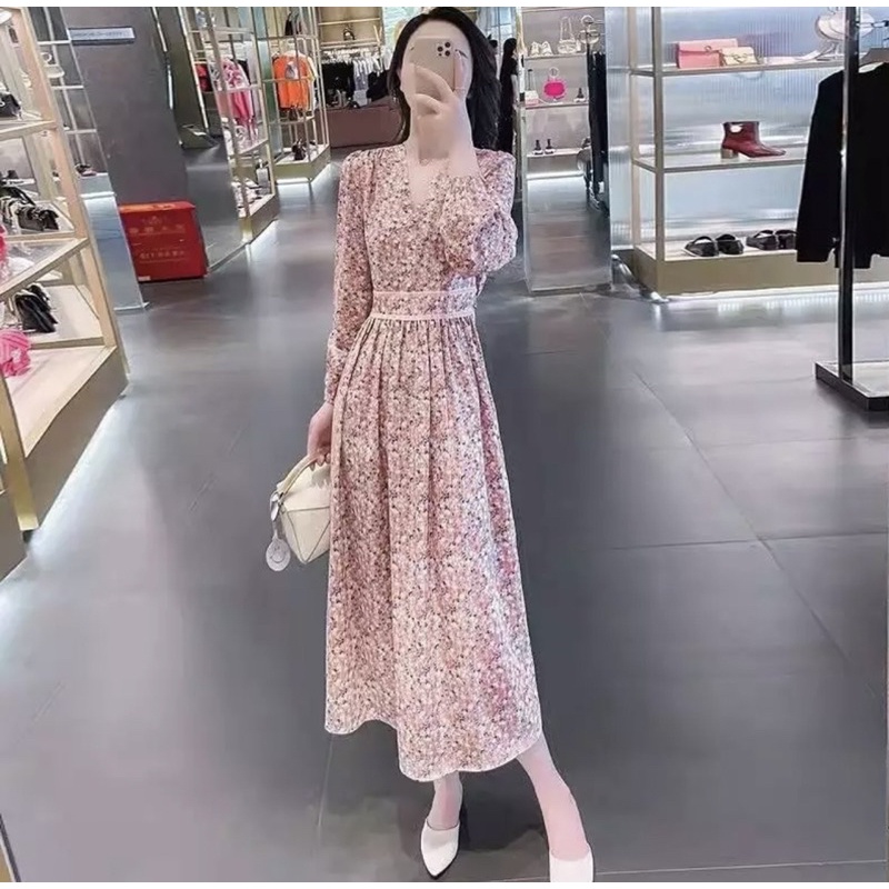 dress pantai wanita/gaun pesta/dress bunga korea/Gaun malam/dress korea wanita/dress brukat korean s