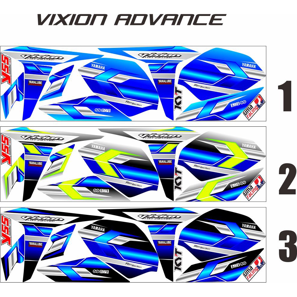 STIYAMAHA MOTOR VIXION advance VARIASI / STRIPING SIMPLE MOTOR VIXION ADVANCE / STICKER STRIPING VAR