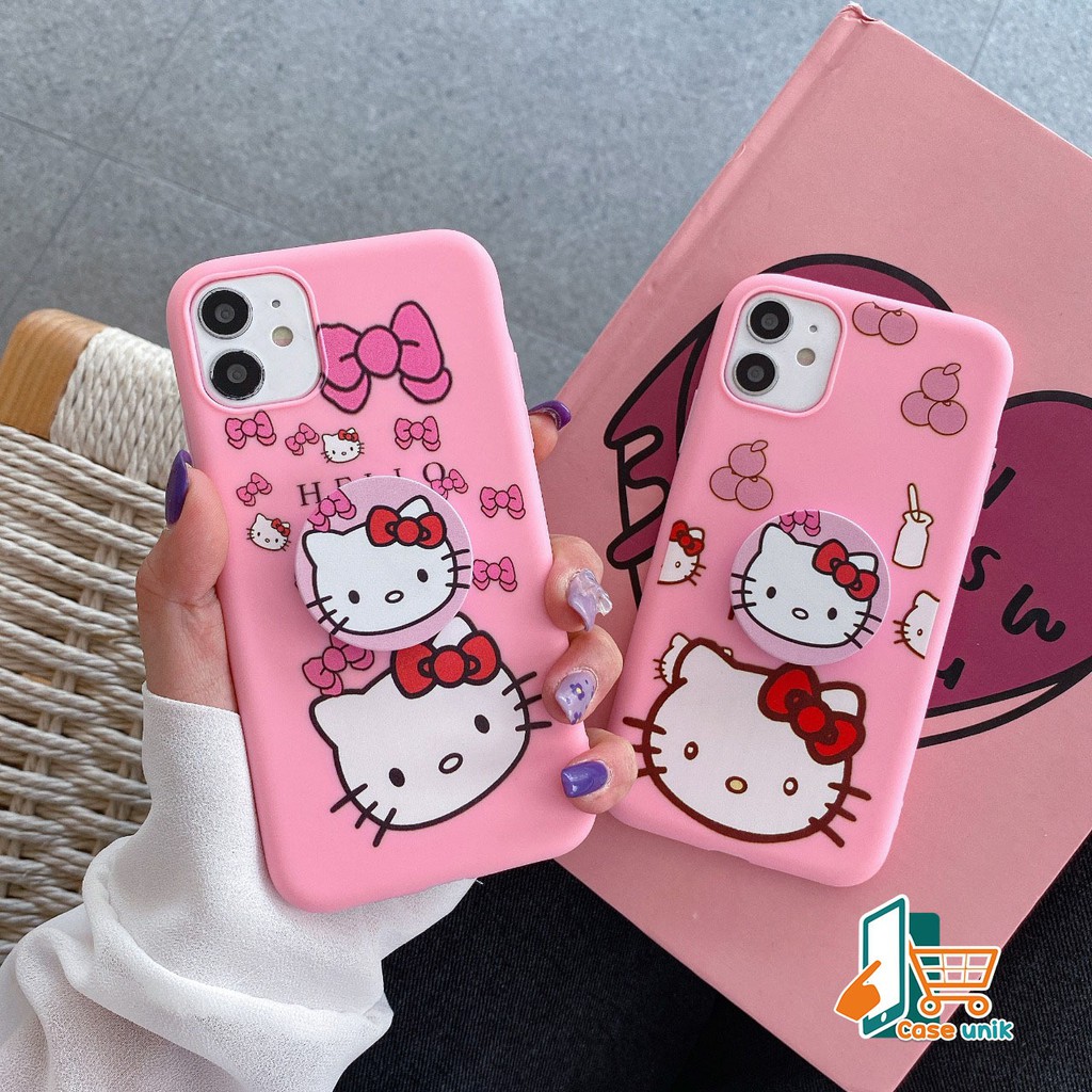 SS267 case Popsocket HELLO KITTY Realme C2 C3 5 5i 5s C11 C12 Narzo 20 30a C15 C17 7i CS2452