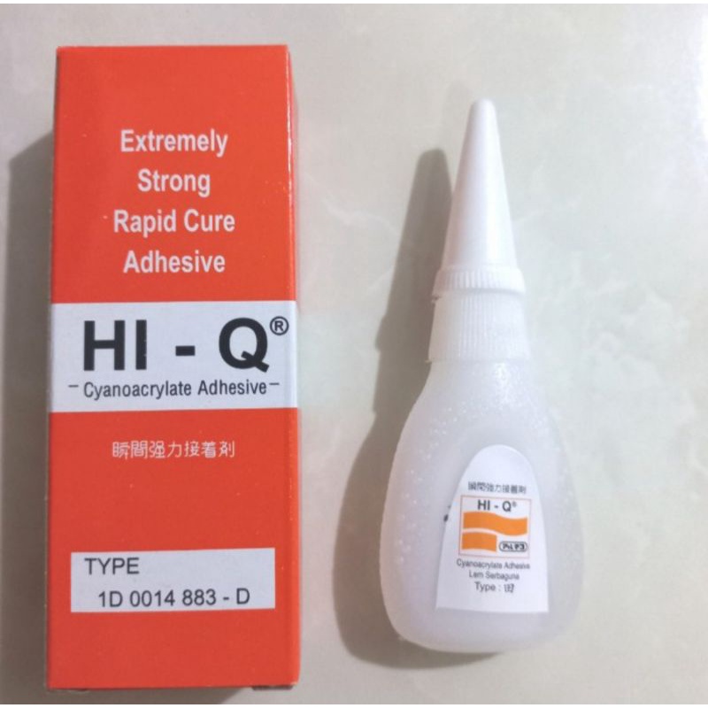 

Lem HI -Q Cyanoacrylate Adhesive/Lem Tetes Serbaguna