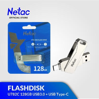 Netac Flashdisk U782C 128GB - USB 3.0 Type-C Original