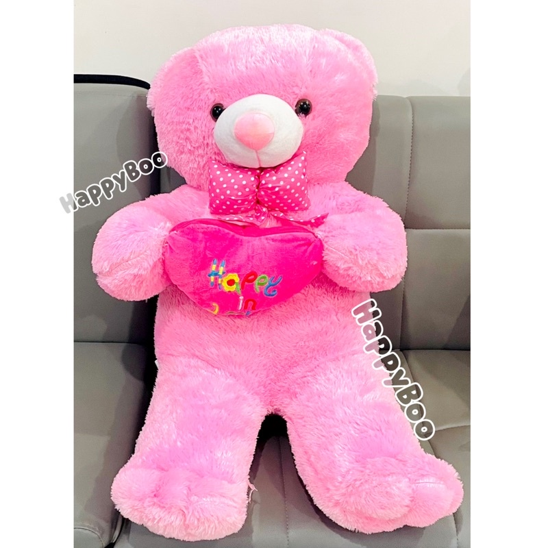 boneka beruang bear love super jumbo 1 meter lebih boneka teddy bear jumbo bulu lembut beju