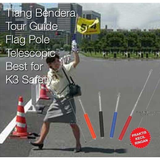 AnekaTool Tiang Bendera Tour Guide Stainless Steel  Size  Medium