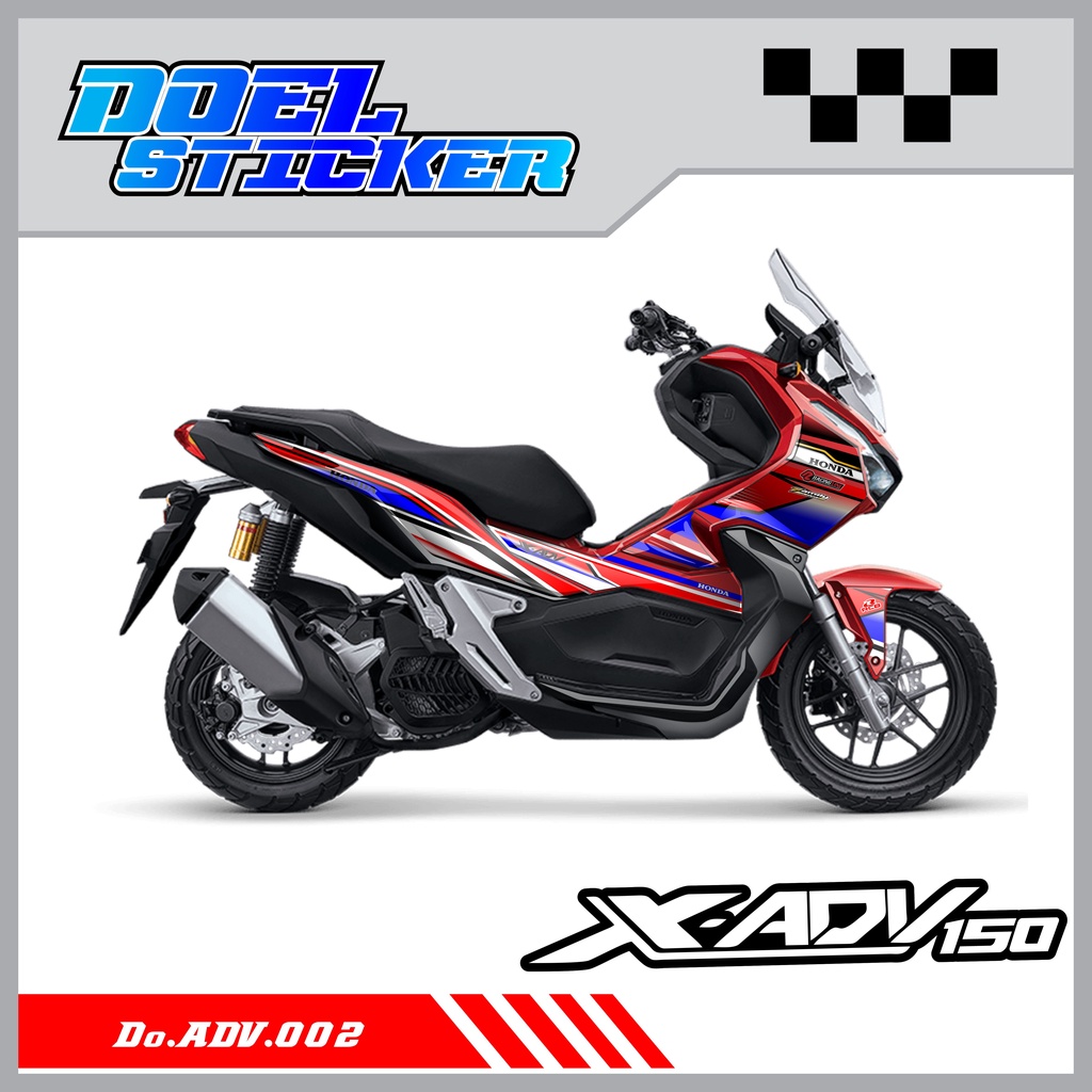 STICKER STRIPING ADV 150 - STICKER STRIPING LIST VARIASI HOLOGRAM , CROME ADV 150 DOEL 002