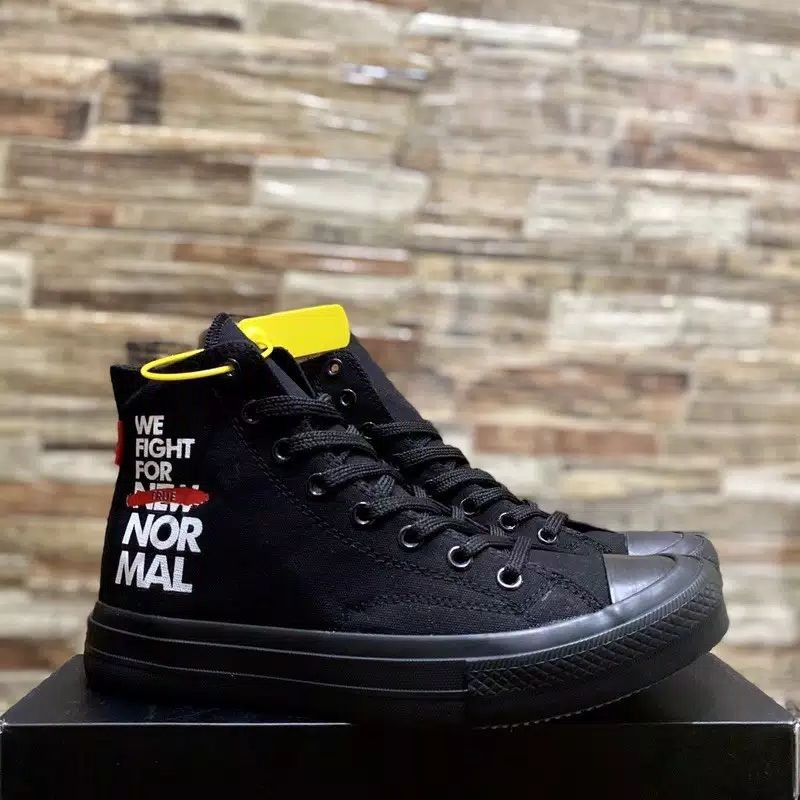 sepatu sneakers no brands Corona jancok High all black original Produk lokal termurah