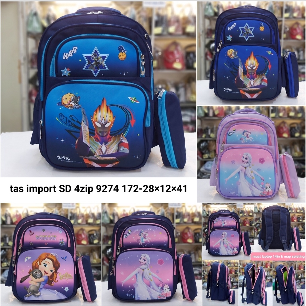 Tas import ransel sekolah tk anak laki anak perempuan