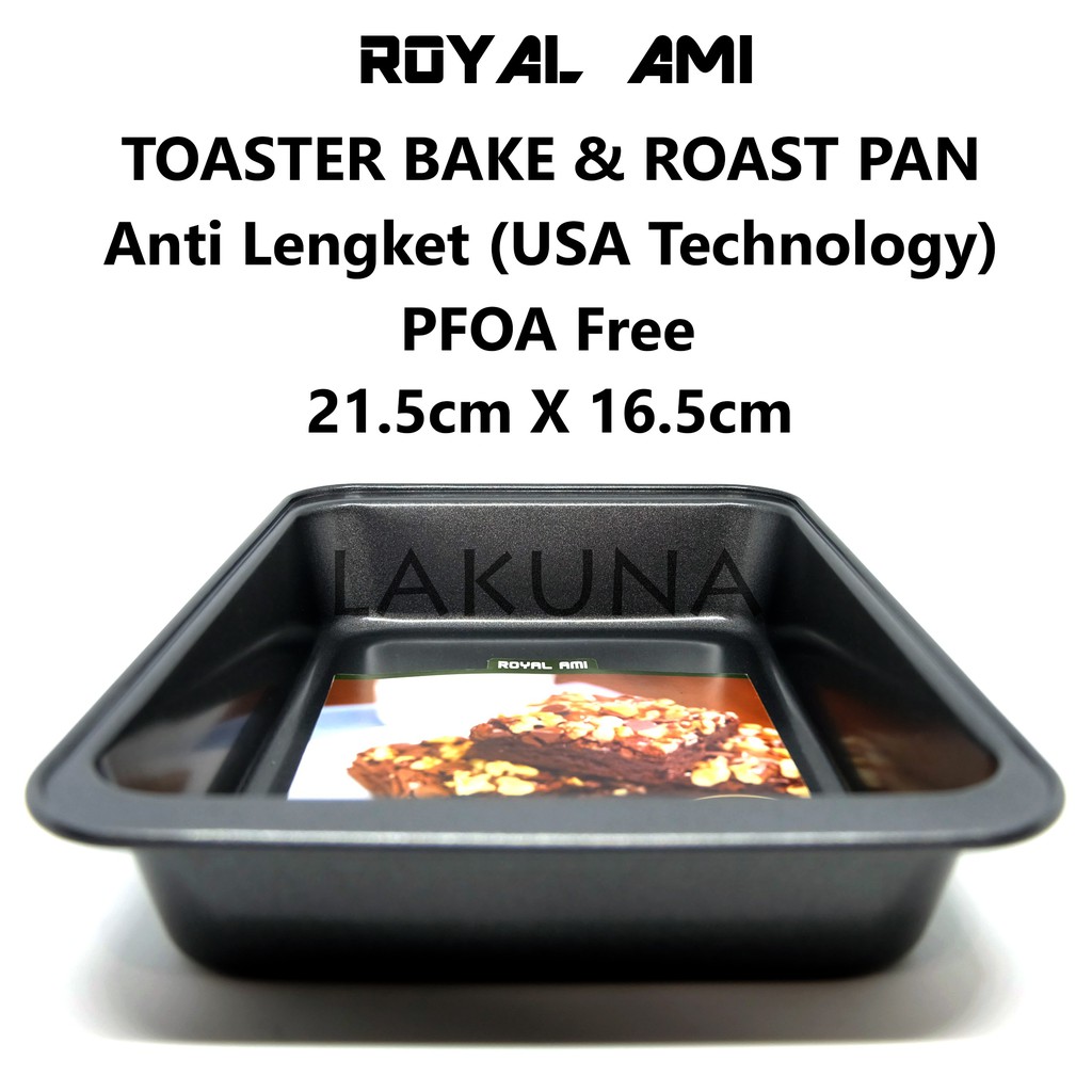 Loyang Cetakan Panggangan Bakaran Teflon Kue Roti Anti Lengket Toaster Bake & Roast Pan No Stick