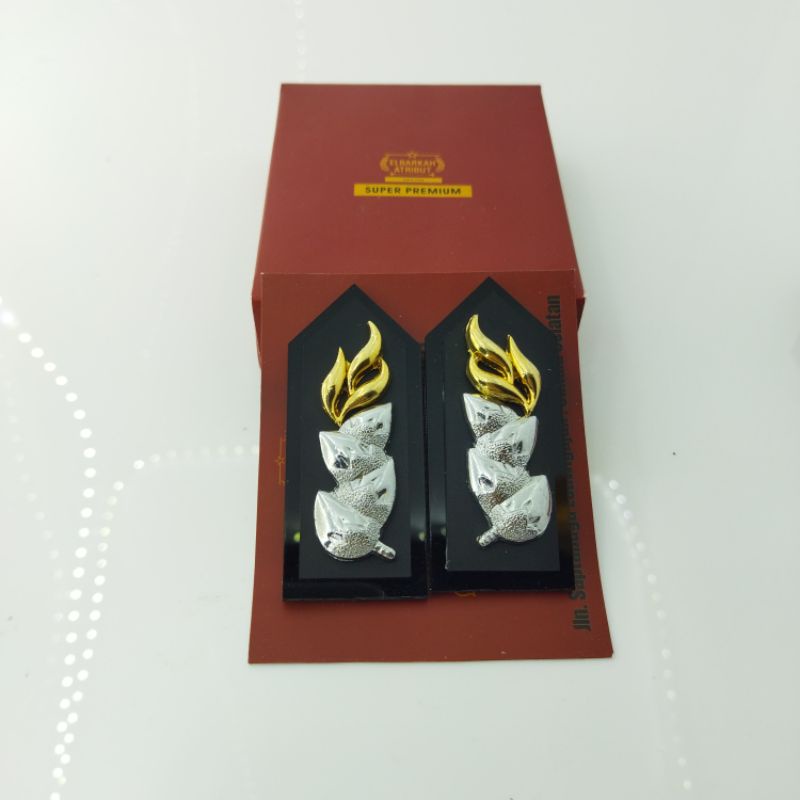 SEPAKET PANGKAT POLRI BRIPTU FULL AKRILIK DOVE + MONOGRAM + KEWENANGAN