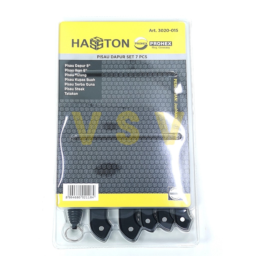 Hasston Pisau Set 7pc 3020-015 Pisau dapur set Pisau stainless steel set