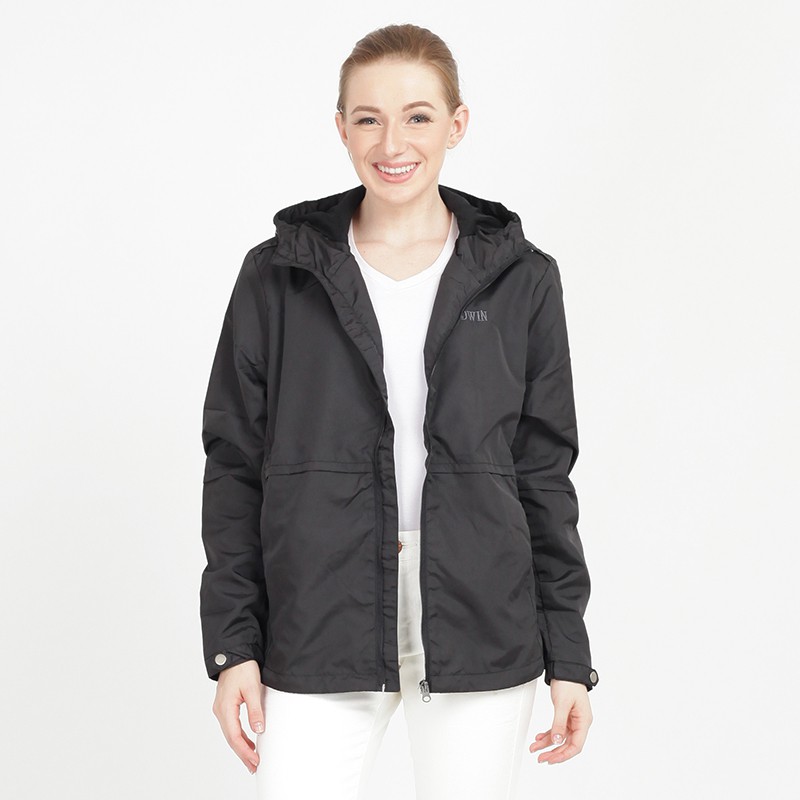 Edwin Jaket Parasut Unisex Darwin Black Slim Fit